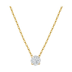 Fototapeta premium PNG Elegant gold necklace with diamond.