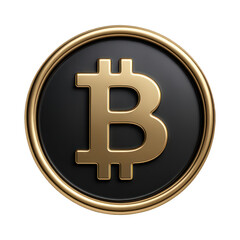 Obraz premium PNG Golden Bitcoin symbol illustration.