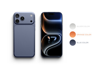 Two Editable Smartphones Isolated On White Background Mockup