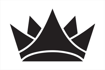 Simple black crown Vector