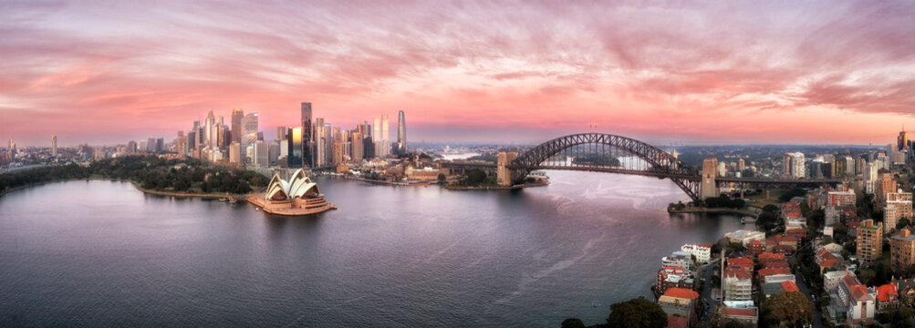 D Sydney Kirribilli sunrise left panorama