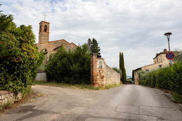 Naklejka premium Convent of San Lucchese, municipality of Poggibonsi, province of Siena, Tuscany, Italy 