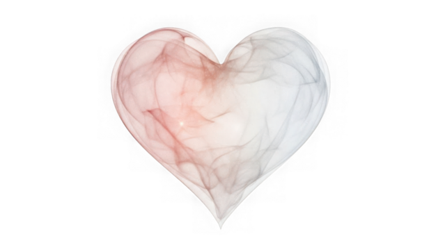 Abstract heart shaped design isolated on transparent background - Powered by Adobe