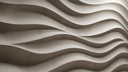 Wavy textured surface with layered undulating patterns in monochromatic beige tones creating a sense of depth and visual interest