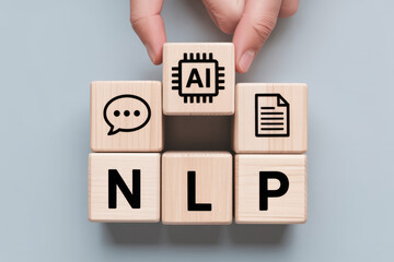 AI Powered Natural Language Processing Technology Concept 
