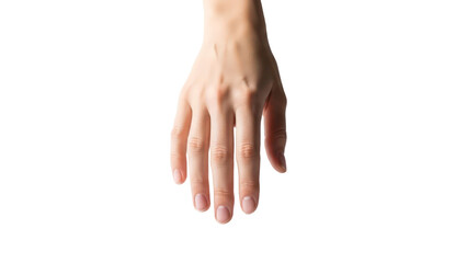 Female Hand Natural Position Isolated on Transparent Background