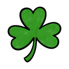 PNG Simple green shamrock illustration.