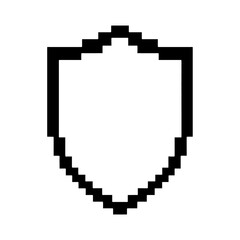 PNG Pixelated shield outline icon