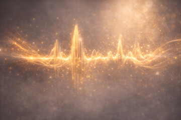 Abstract glowing energy waveform in space