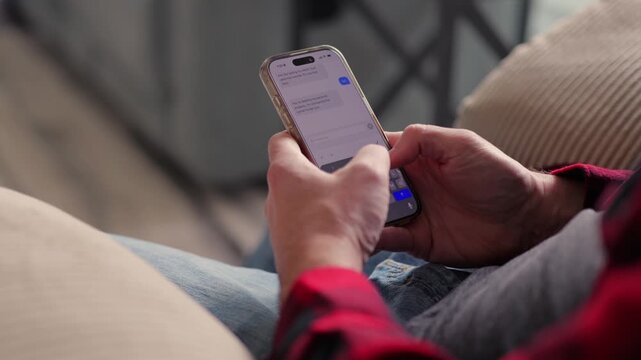 Scammer Sends SMS 2FA Intercept Scam Smishing Attempt Through OTP Code - Cybersecurity Mobile Phishing Campaigns Increase Strong MFA Rules Concept