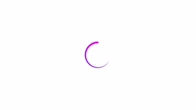 circle loading bar animation.loading circle icon with glow effect on white background. 4K video ,Glow load bar display. Digital design time.