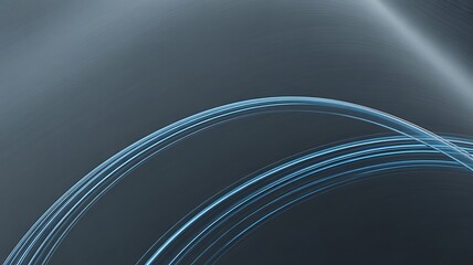 Abstract blue curved lines on a dark gray background creating a sense of dynamic motion and energy