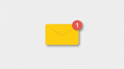 Notification alert with unread message in mailbox
