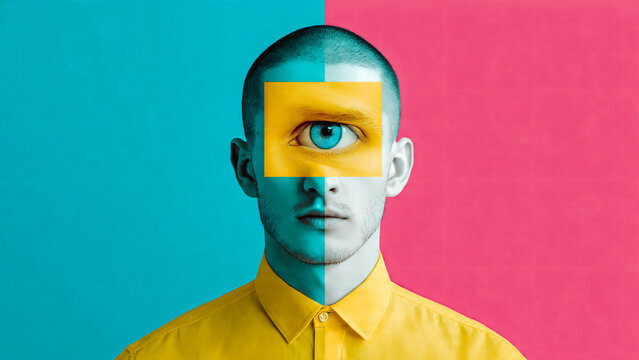 Homme avec un seul oeil