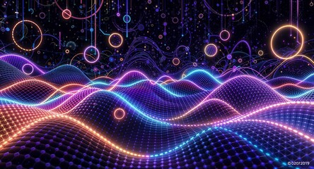 abstract blue background with waves