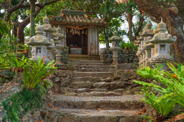 Kabira Bay, Ishigaki, Japan at Kabira View Shrine.