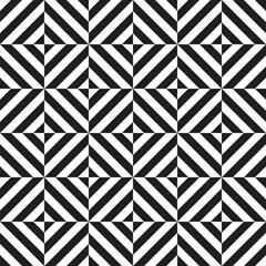 Pattern created from squares of black and white diagonal lines