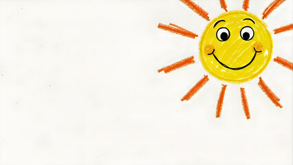 Smiling Sun Sketch: A whimsical and cheerful illustration of the sun, radiating warmth and happiness, drawn with playful lines and a bright, inviting smile. GENERATIVE AI