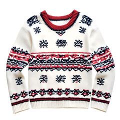 winter motif sweater isolated on white