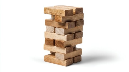 JENGA GIANT isolated on white and transparent background