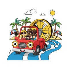 Going vacation with family by car