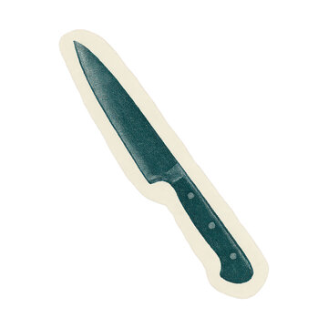 PNG Vintage kitchen knife illustration