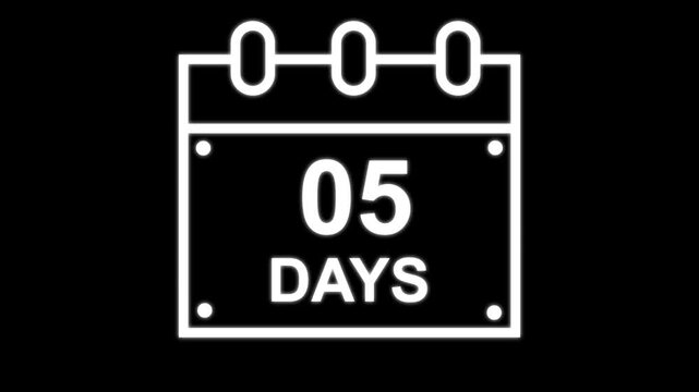 5 days animated icon. 