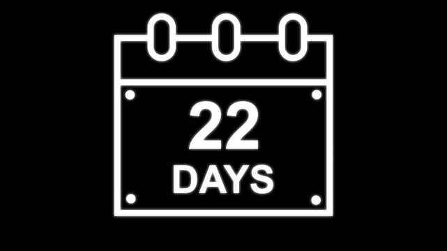 22 days animated icon
