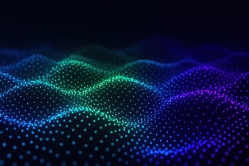Dynamic wave patterns abstract visualization digital dark motion graphics