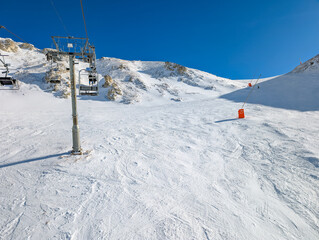 Aussois Ski Resort France Winter Aerial