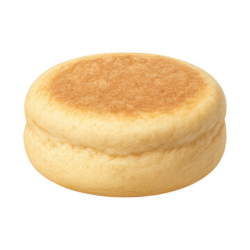 PNG Golden fluffy English muffin bread.