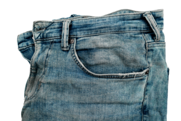 Folded Blue Jeans Isolated PNG