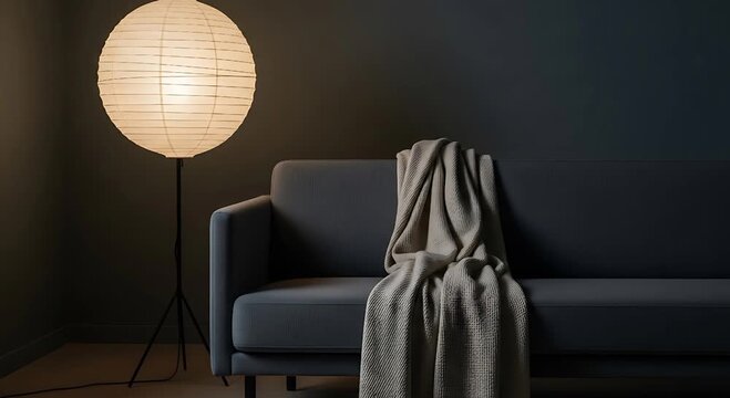 Modern Armchair with Floor Lamp