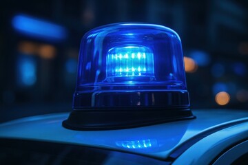 Emergency response action urban city streets of vehicle nighttime environment view public safety concept