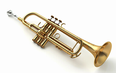 Fototapeta premium Gleaming Brass Trumpet Ready to Play