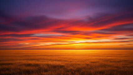 Nature, Open Field, Evening, Scenic Viewpoint, Aesthetic Beauty