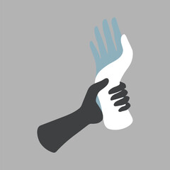 Fototapeta premium Covid-19 prevention, hand washing illustration vector