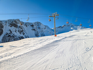 Les Karellis Ski Resort, France Winter Aerial