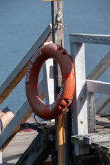 life buoy on dock