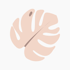 Monstera leaf vector pastel illustration © Rawpixel.com