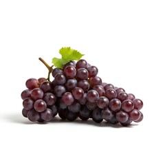 red grapes isolated on white background
