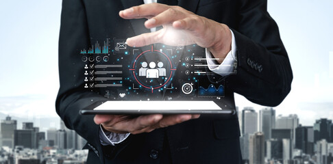 A dashboard for customer relationship management (CRM). The data analysis and market research help to identify a target audience and understand customer reviews and behavior. Fermion
