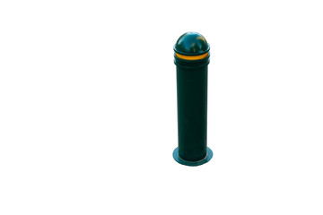 green metallic marker post