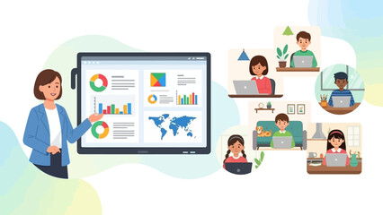 Empowering Global Remote Teams and Online Learners with Dynamic Data Visualization and Virtual Collaboration Tools