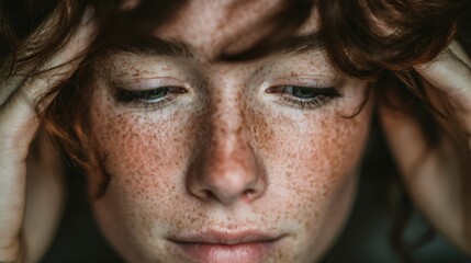 Emotional exhaustion visualized in a space emphasizing clarity