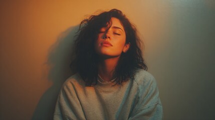 Emotional exhaustion visualized in a space emphasizing clarity