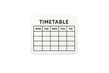 Timetable week schedule planner for daily organization