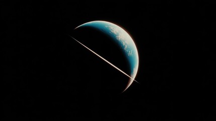 Planet concept illuminated from one side with dramatic light and shadow
