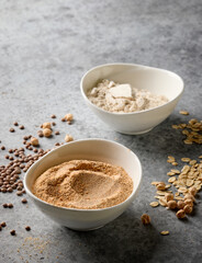 various plant based protein powders
