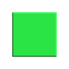 3d green square icon. 3d green square icon, frame, photo frames, square shape for designs.